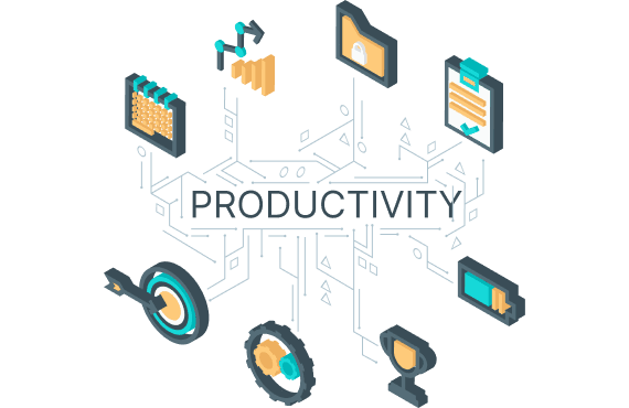 Productivity workflow illustration